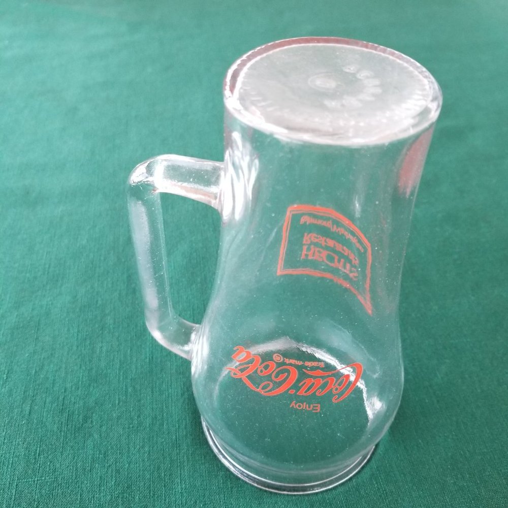 Vintage Coca-Cola Glass Mug Handle Red Lettering - Picture 7 of 8